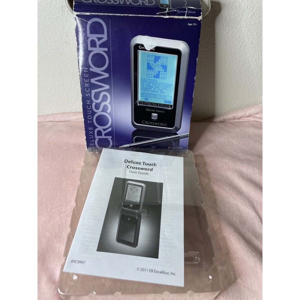 The Deluxe Edition Touch Screen Crossword Puzzle Excalibur box damage!